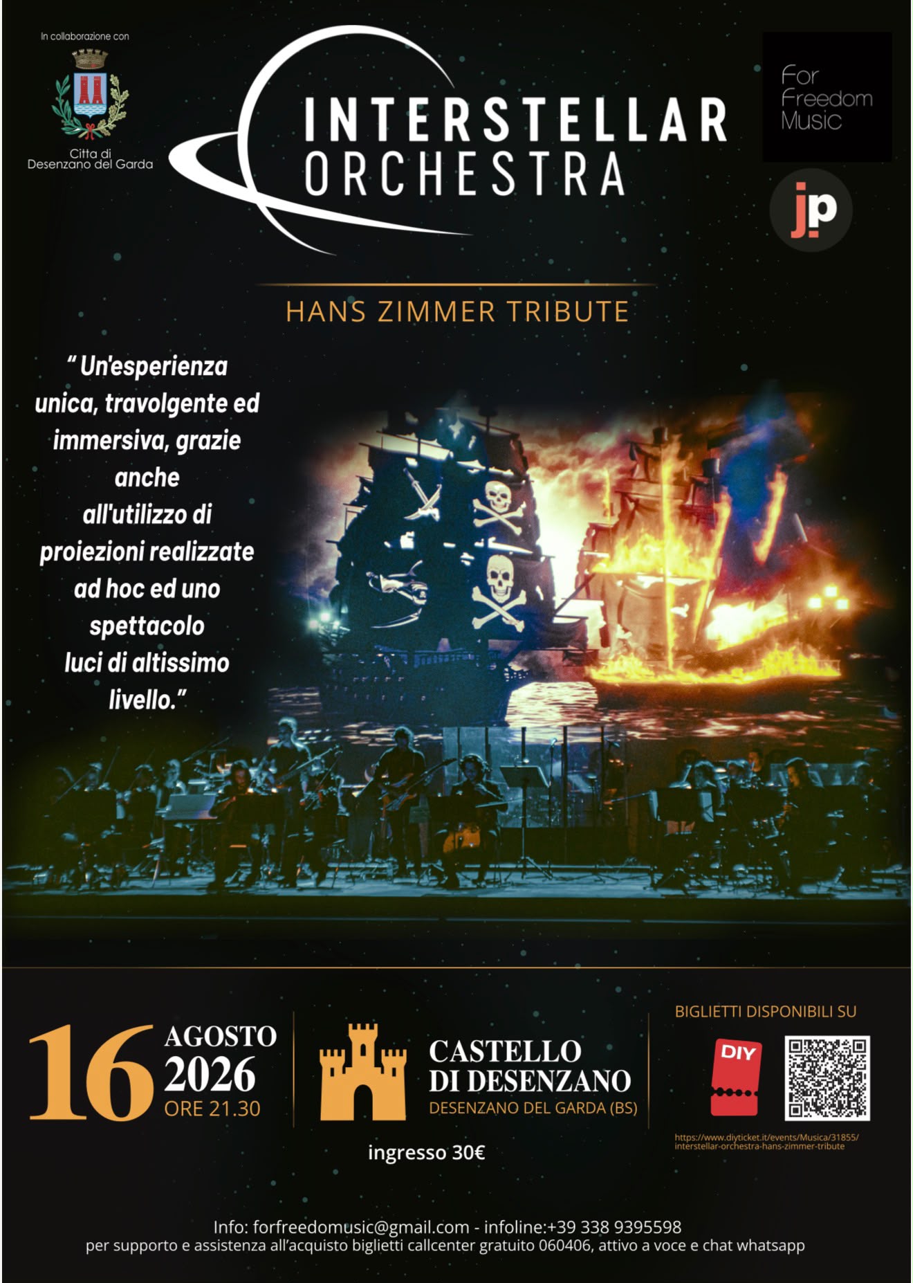 A Desenzano l’Interstellar Orchestra: il tributo a Hans Zimmer al castello 2 Locandina dell’Interstellar Orchestra a Desenzano