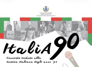 Locandina del concerto Italia 90 a Bogliaco di Gargnano