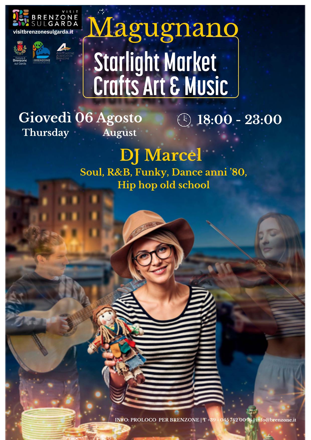 Brenzone, mercatino, mercato e concerto al tramonto il 6 e 7 agosto 1 Locandina dello Starlight Market di Brenzone