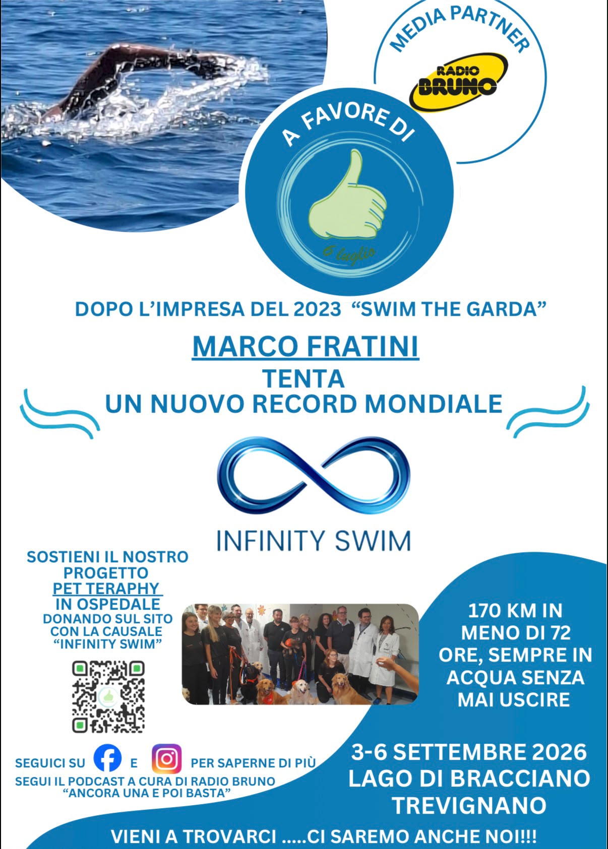 Associazione 6 Luglio, tre appuntamenti tra Salò, Garda e Bracciano 5 Manifesto dell’iniziativa Infinity Swim
