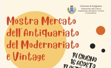 A Gargnano torna la mostra mercato di antiquariato, modernariato e vintage Locandina della mostra mercato dell'antiquariato, modernariato e vintage a Gargnano