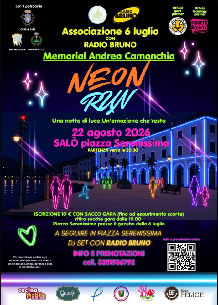 Manifesto della Neon Run a Salò