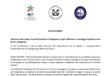 Campagna di sicurezza per turisti e bagnanti sui laghi italiani