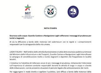 Campagna di sicurezza per turisti e bagnanti sui laghi italiani