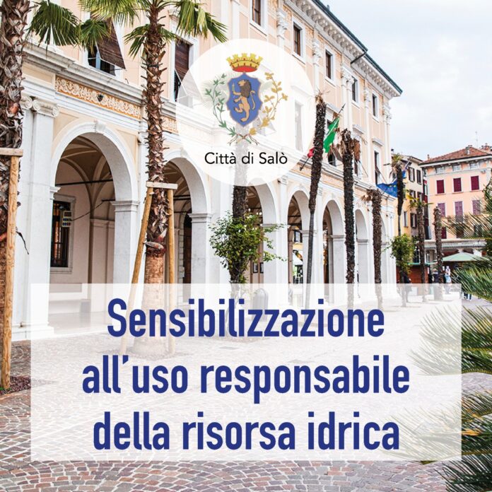 Salò invita a limitare i consumi d’acqua agli usi essenziali