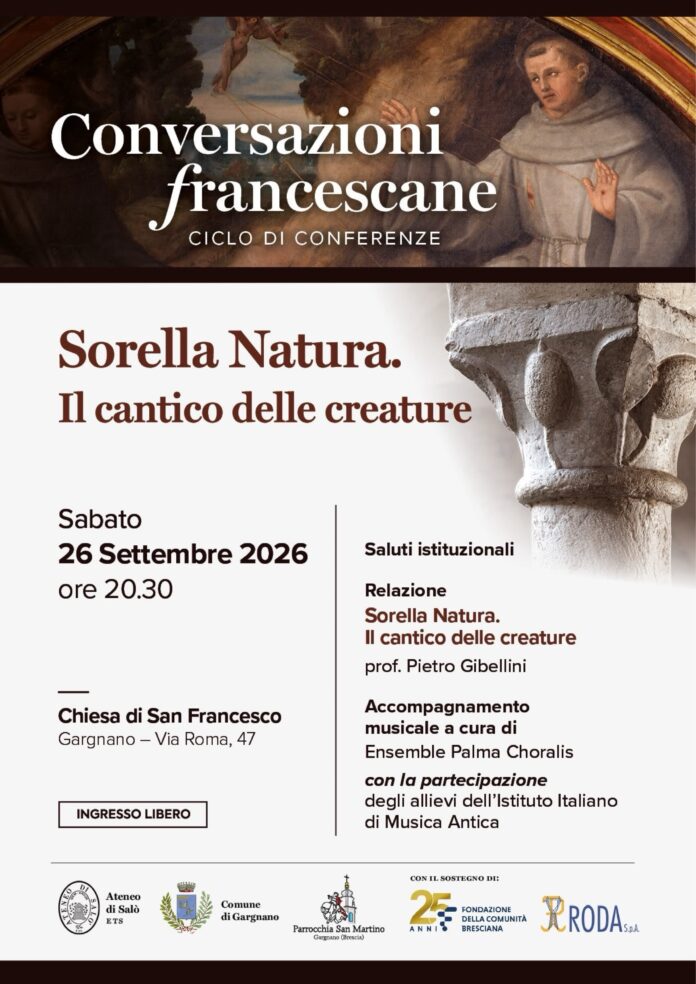 Immagine di A Gargnano la conferenza su San Francesco e il cantico della natura il 26 settembre