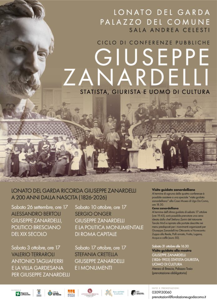 Immagine di A Lonato del Garda quattro conferenze su Giuseppe Zanardelli dal 26 settembre