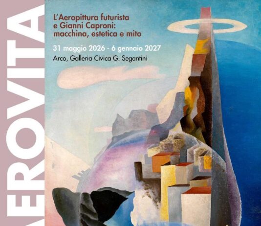 Galleria Civica di Riva, visita guidata sulla mostra Aeropittura futurista il 24 settembre 2026 Locandina mostra aeropittura futurista alla Galleria Civica di Arco.