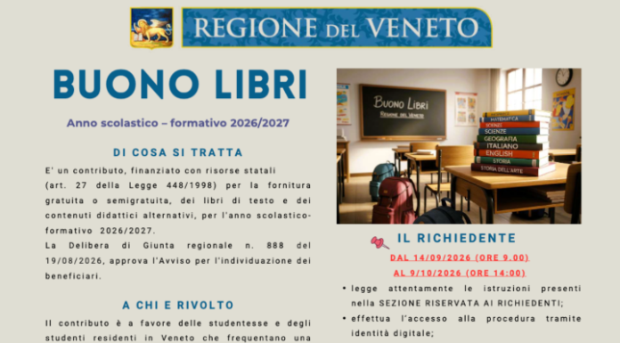 Buono libri 2026/2027: domande dal 14 settembre a Bardolino