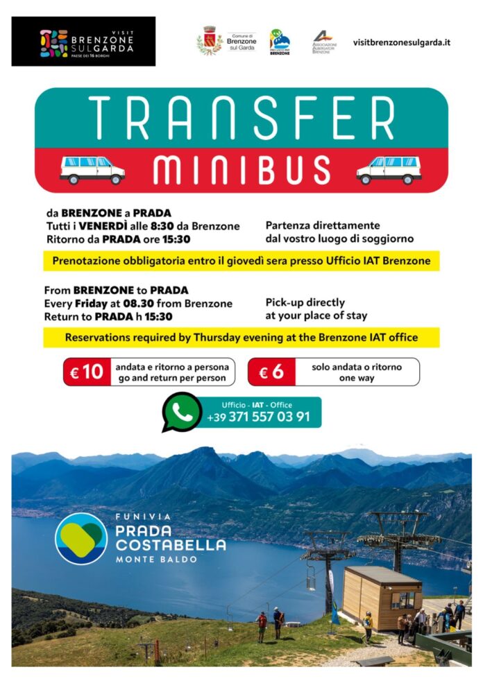 Immagine di Bus navetta da Brenzone a Prada venerdì 11 settembre