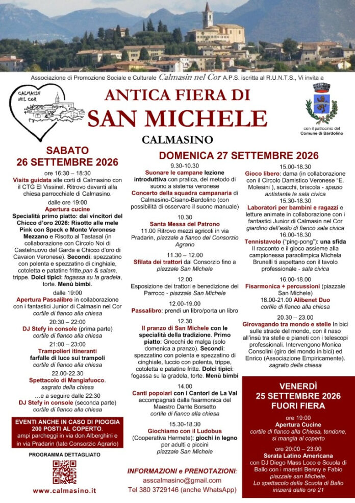 Immagine di Calmasino accende l'Antica Fiera di San Michele: sabato 26 e domenica 27 settembre tra storia e tradizione