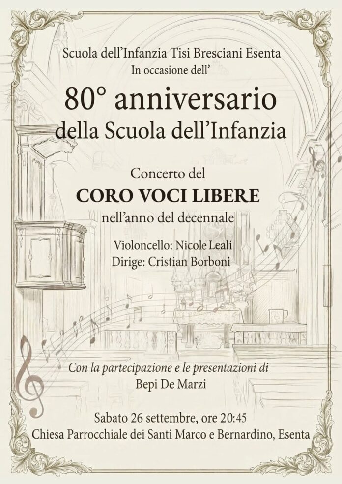 Immagine di Concerto della Scuola dell'Infanzia Tisi Bresciani di Esenta per gli 80 anni