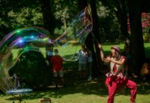Spettacolo di bolle di sapone al Parco Giardino Sigurtà