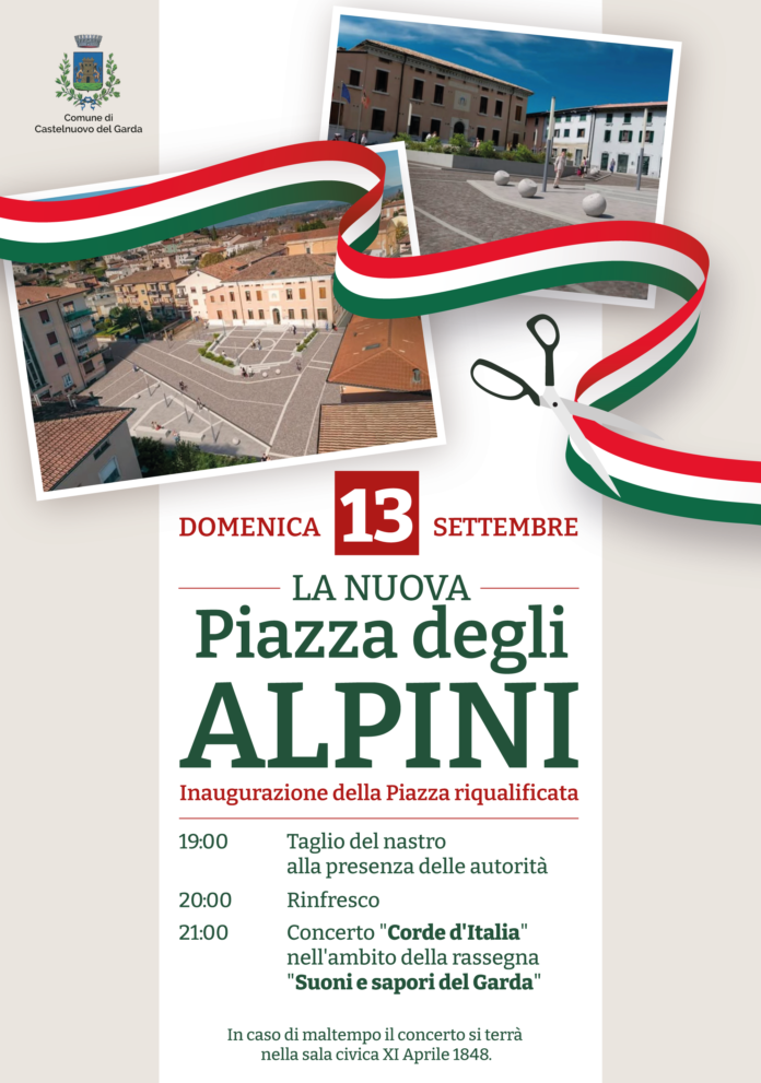 Immagine relativa a Inaugurazione Piazza degli Alpini, domenica 13 settembre a Castelnuovo