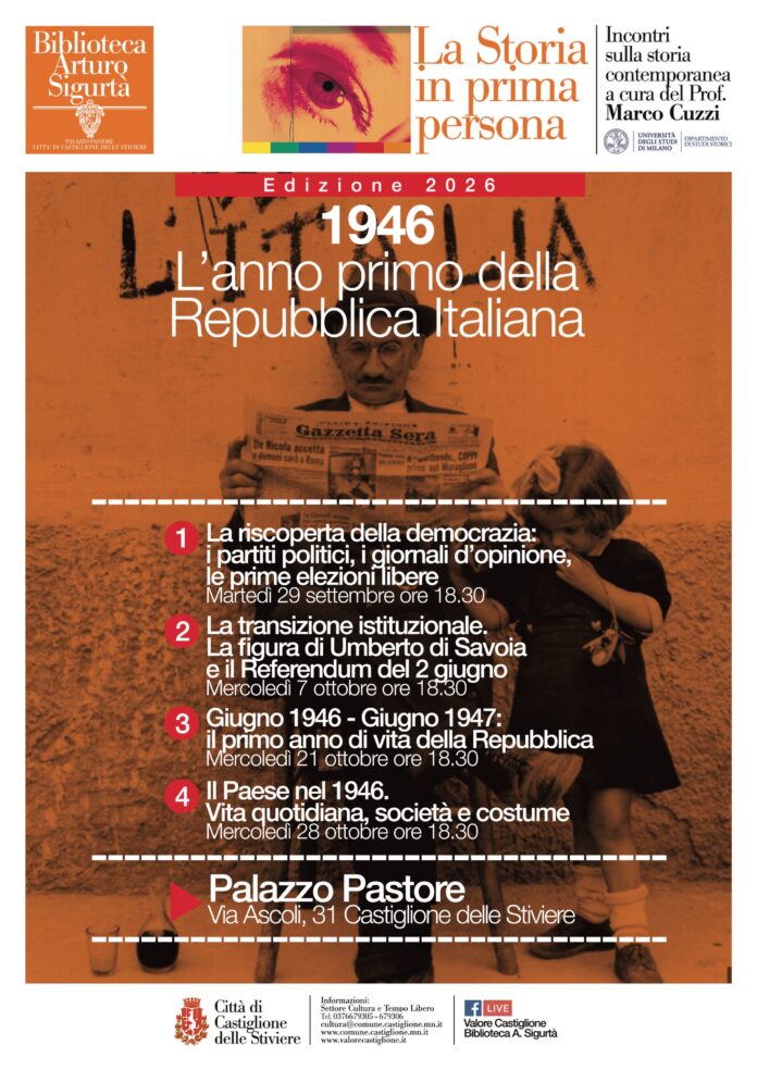 Immagine di La Storia in prima persona a Castiglione delle Stiviere dal 29 settembre