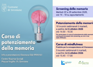 Memoria e consapevolezza: al via due nuovi percorsi al Centro Risorse Sociali di Sirmione Memoria e consapevolezza: al via due nuovi percorsi al Centro Risorse Sociali di Sirmione