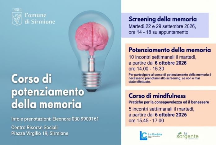 Memoria e consapevolezza: al via due nuovi percorsi al Centro Risorse Sociali di Sirmione