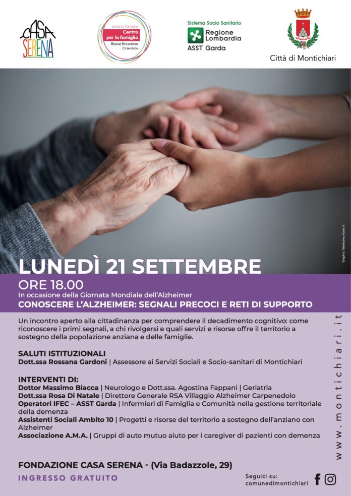 Immagine di Montichiari, Alzheimer al centro di un convegno a Casa Serena