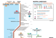 Mappa linee autobus ATV con orari invernali Garda e Verona.