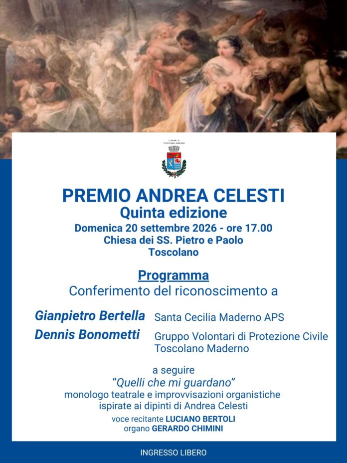 Immagine di Quinta edizione del Premio Andrea Celesti a Toscolano Maderno il 20 settembre