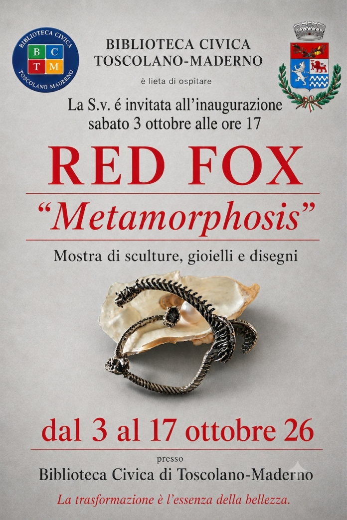 Immagine di Red Fox espone a Toscolano-Maderno, opera donata al Vittoriale di Gardone