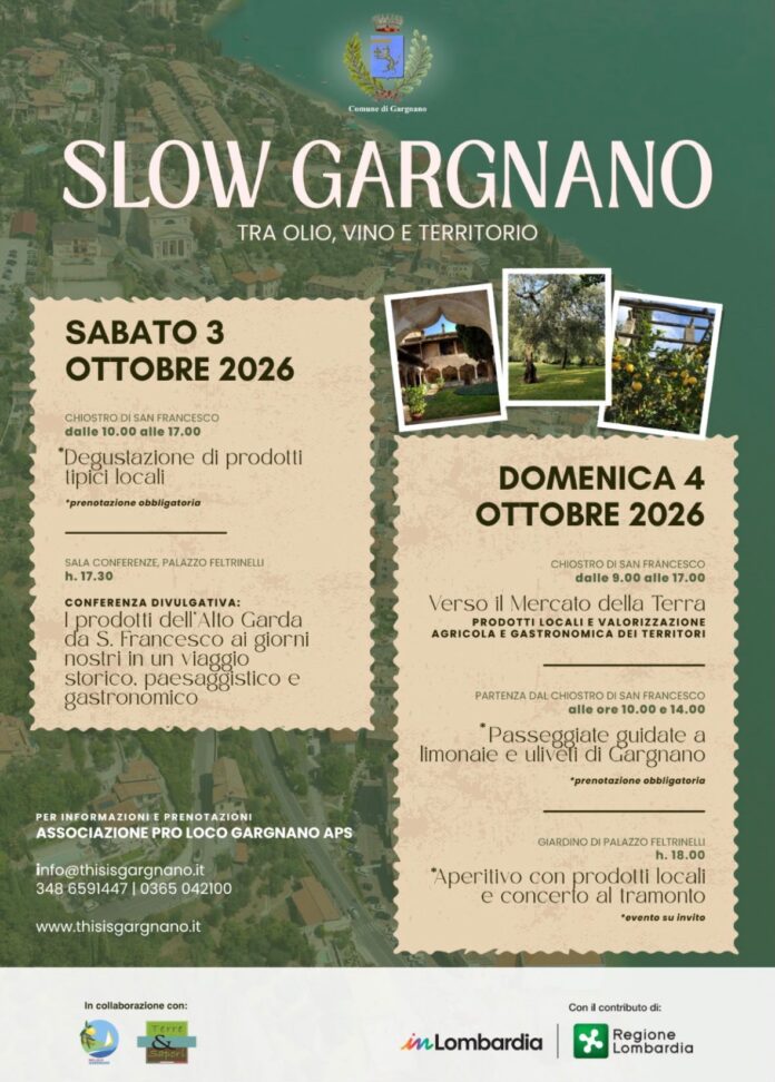 Il programma di Slow Gargnano 2026