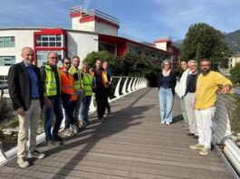Sopralluogo al cantiere sulla Sarca ad Arco Sopralluogo al cantiere sulla Sarca ad Arco