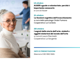 Università del Tempo Libero a Sirmione: tre incontri di ottobre al Centro Risorse Sociali Università del Tempo Libero a Sirmione: tre incontri di ottobre al Centro Risorse Sociali