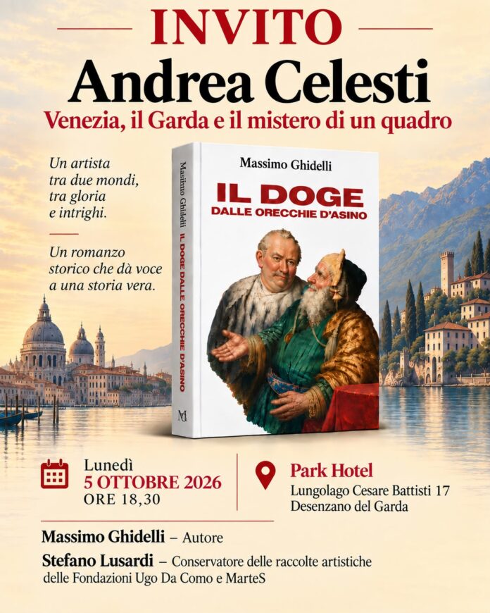 Andrea Celesti, Venezia, il Garda e il mistero di un quadro: presentazione del romanzo Il Doge dalle orecchie d'asino di Massimo Ghidelli a Desenzano