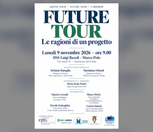Future Tour a Desenzano del Garda: il primo incontro lunedì 9 novembre Manifesto di Future Tour: incontro all'IISS Luigi Bazoli - Marco Polo