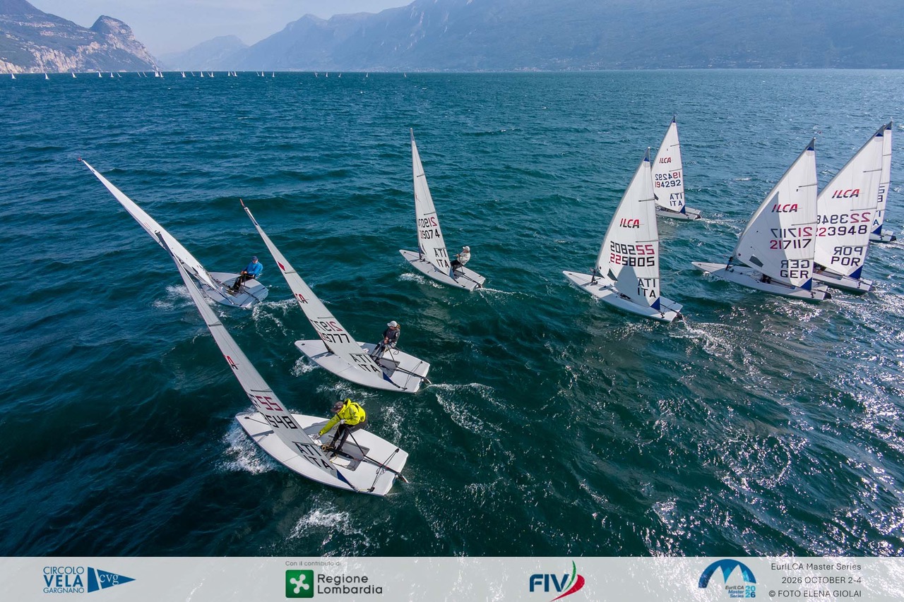 Immagine relativa a Gran finale dell'EurILCA Master Series a Gargnano, trionfo dei velisti italiani