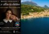 Manifesto delle affinità elettive mostra paesaggio lacustre con città e montagne
