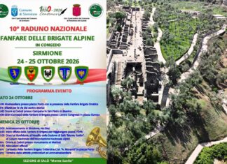 Sirmione, Raduno nazionale delle fanfare alpine sabato 24 e domenica 25 ottobre Manifesto del 10° Raduno Nazionale delle Fanfare delle Brigade Alpine in congedo a Sirmione
