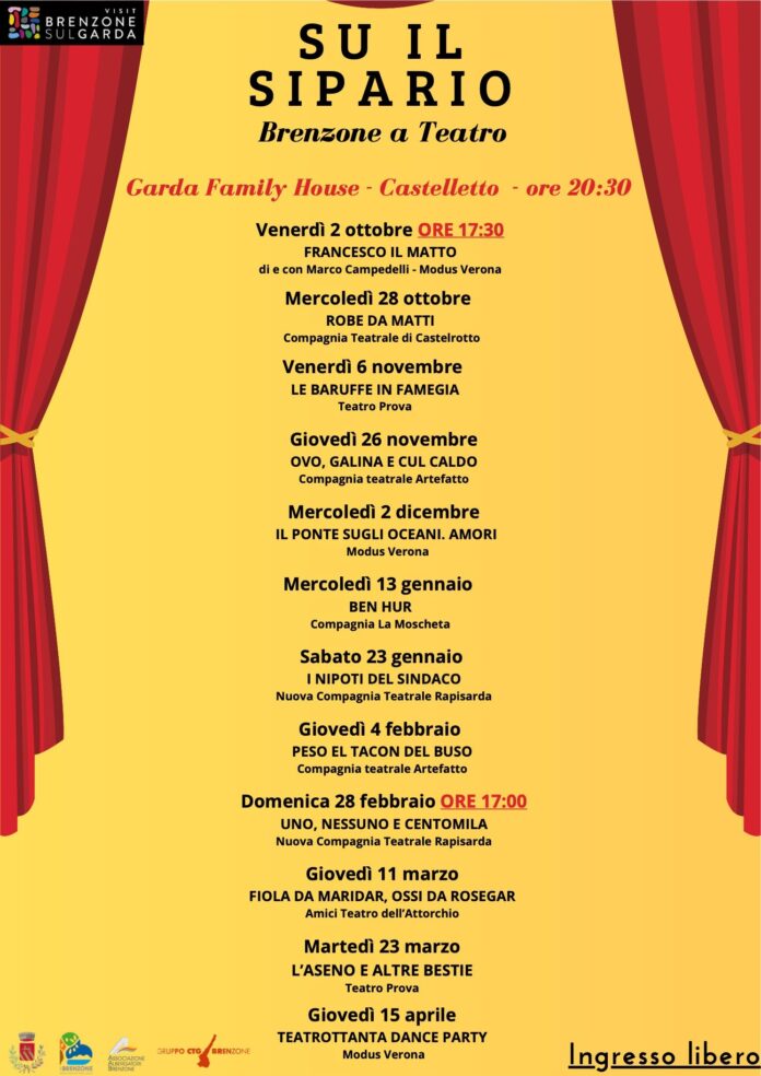 Immagine di Teatro Brenzone: Su il sipario torna a Castelletto